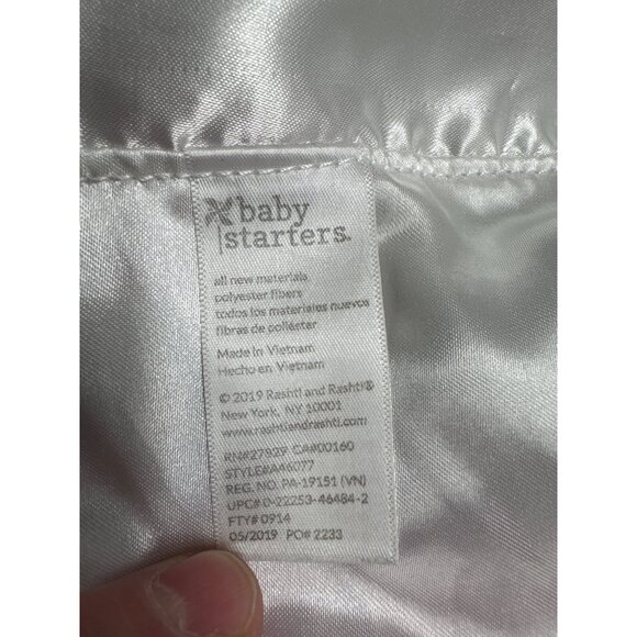 Unicorn Rainbow Pastel Baby Security Blanket 12" Satin Back By Baby Starters - Picture 4 of 7